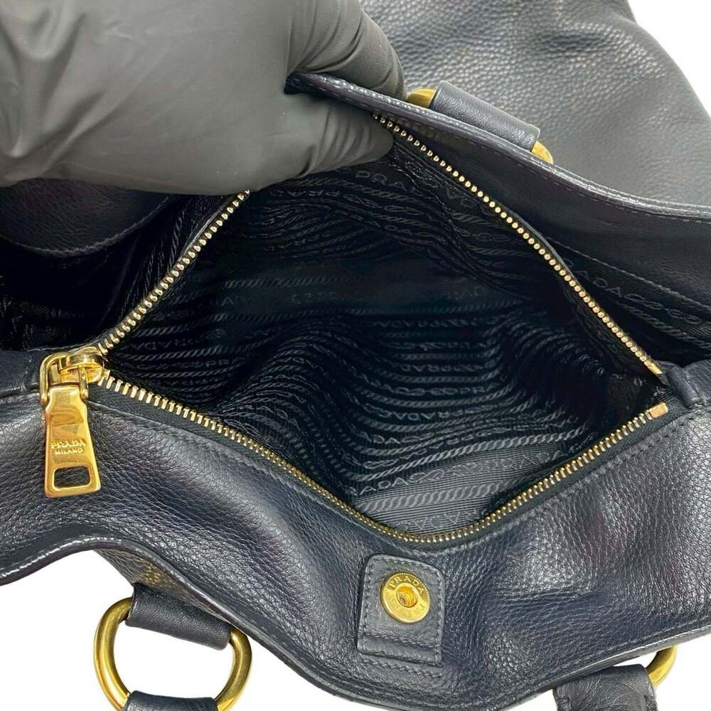 PRADA Black Leather Shoulder Bag - Picture 10 of 10